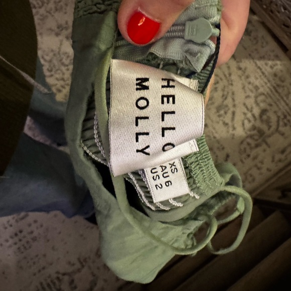 Hello Molly NWT Green Mini Dress - Picture 3 of 11